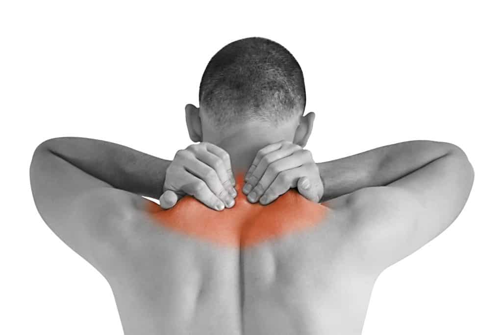 Man with neck and shoulder pain