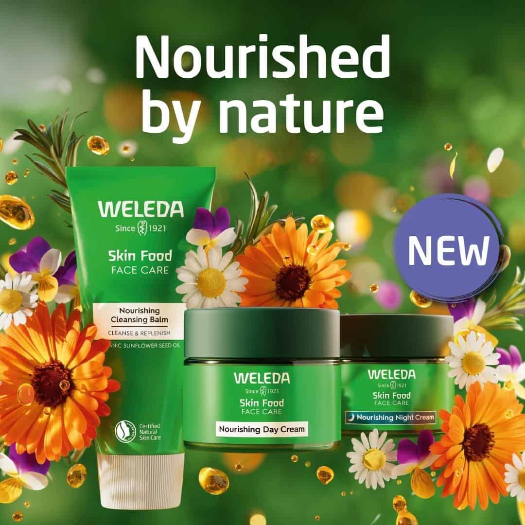 picture of natural face care products weleda